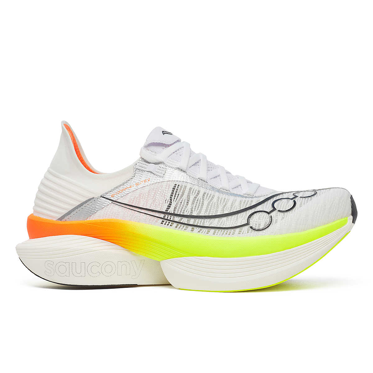Men's Saucony Endorphin Elite 2, White/Peel, 10.5 D Medium