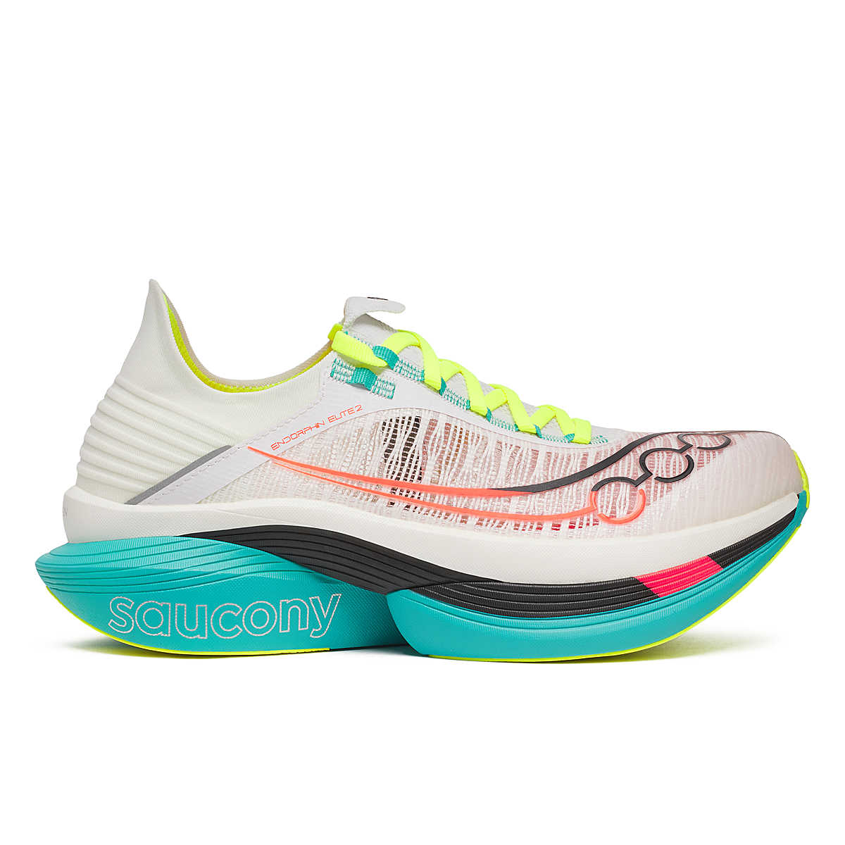 Men's Saucony Endorphin Elite 2, White/Mutant, 9.5 D Medium