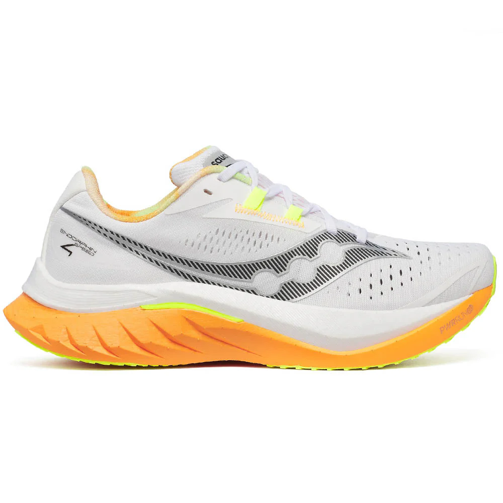Men's Saucony Endorphin Speed 4, White/Peel, 10 D Medium