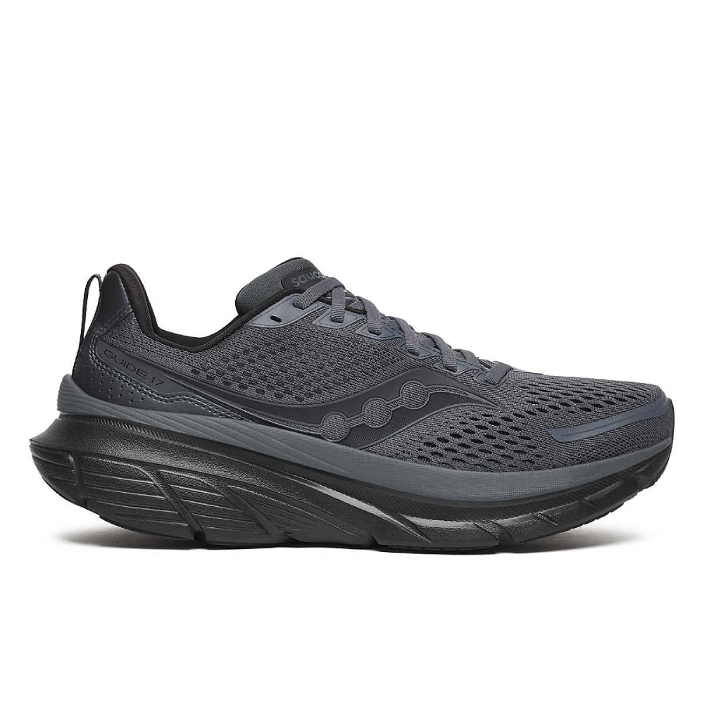 Men's Saucony Guide 17, Carbon/Black, 11 D Medium