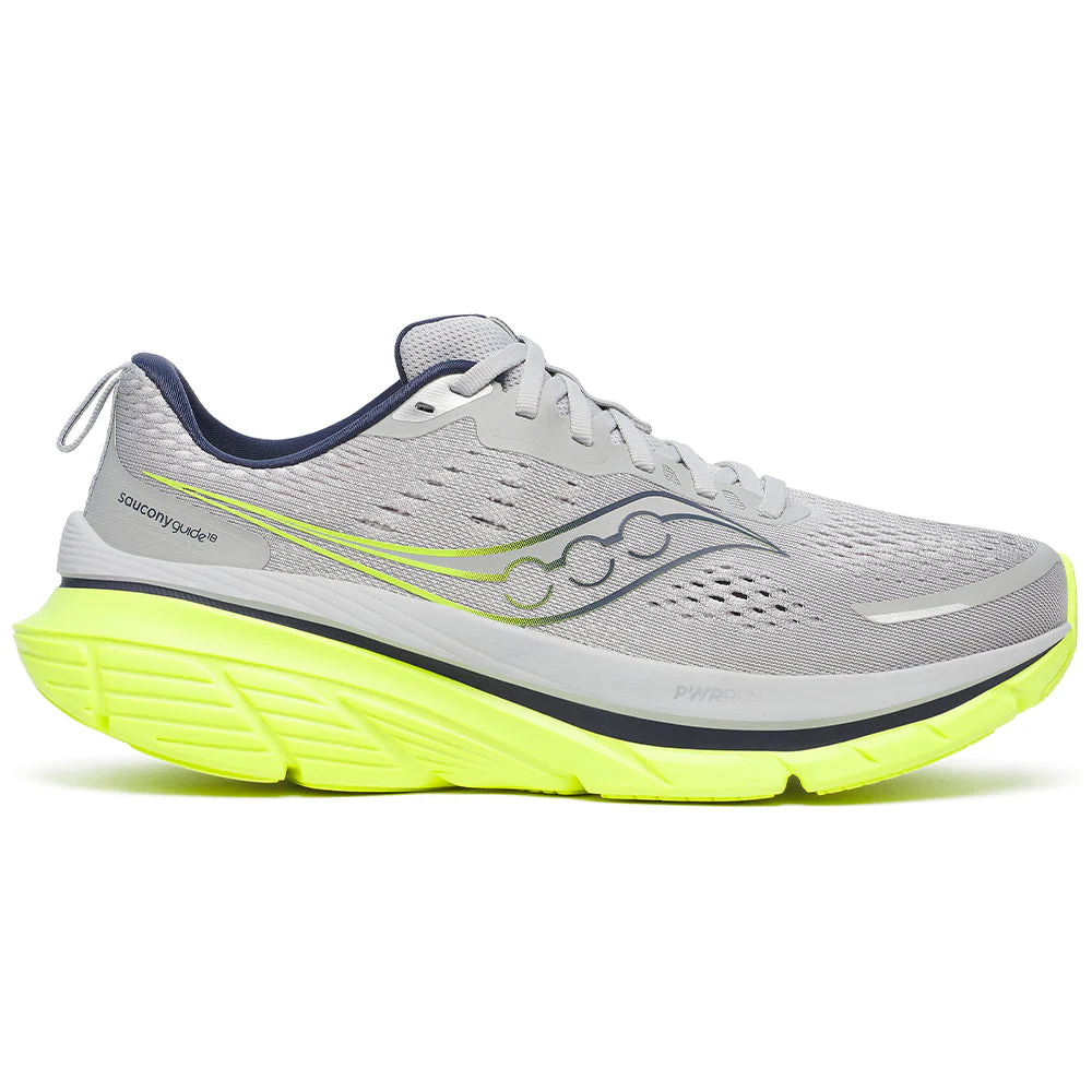 Men's Saucony Guide 18, Cloud/Citron, 9.5 D Medium