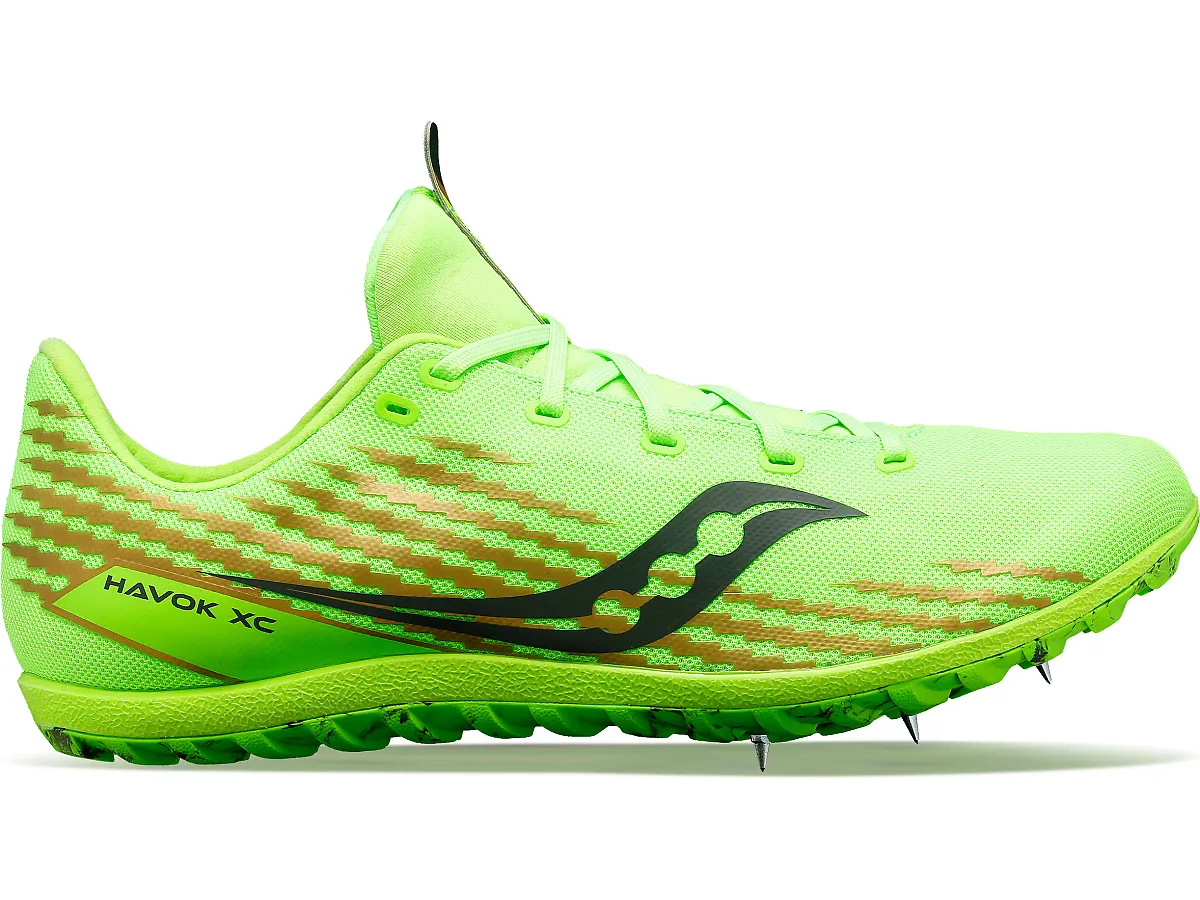 Men's Saucony Havok XC 3, Slime, 11.5 D Medium