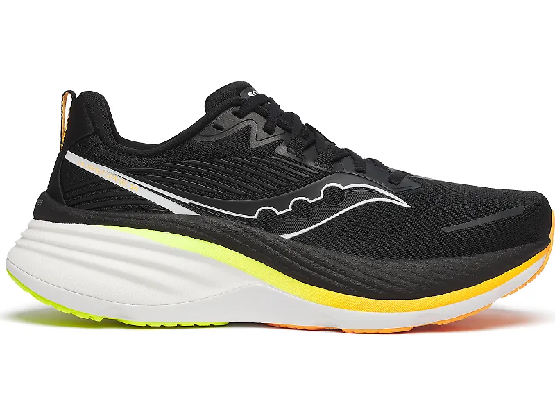 Men's Saucony Hurricane 24, Black/VO2, 8 D Medium