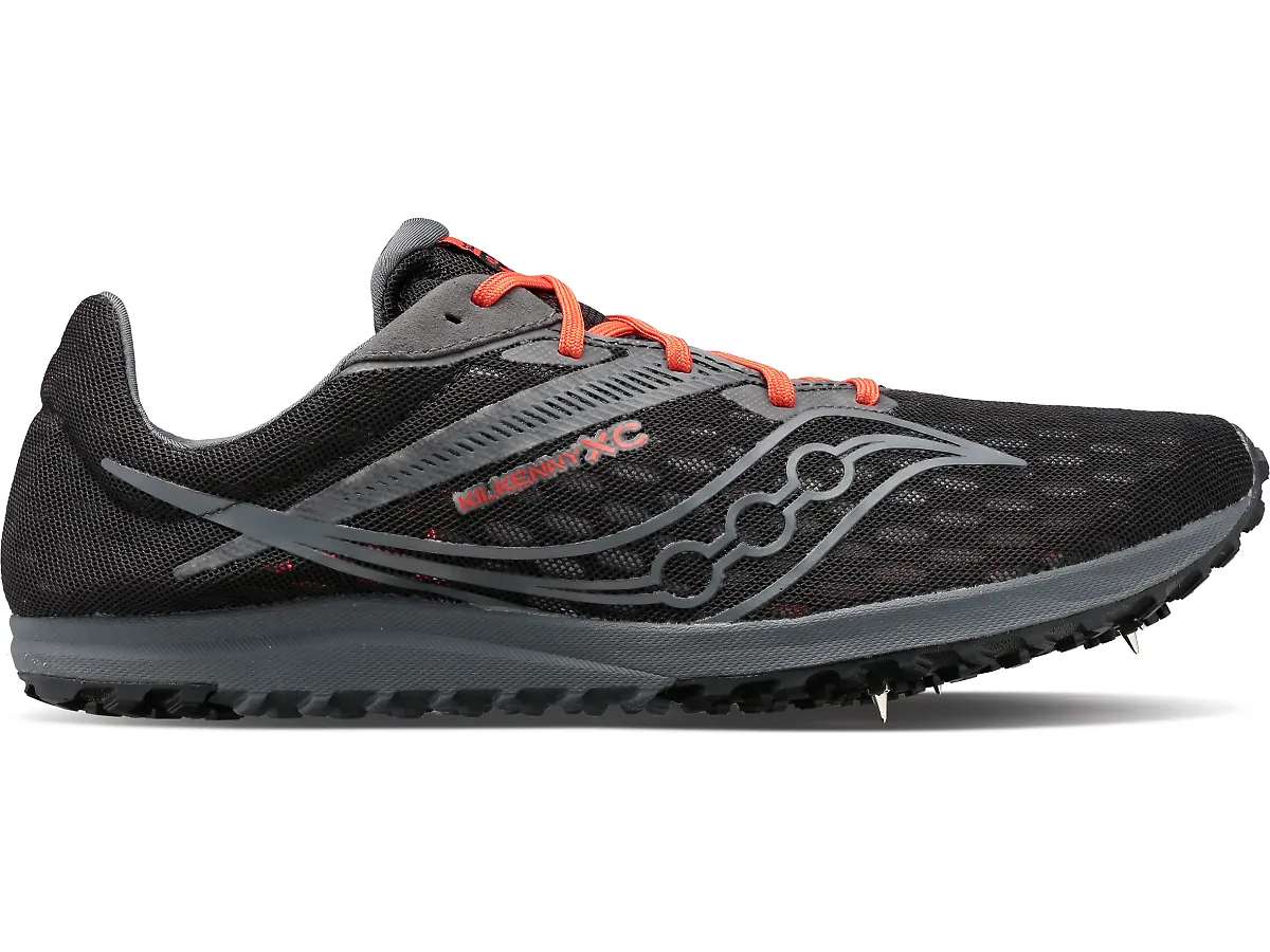 Men's Saucony Kilkenny XC 9, Black/Shadow, 7 D Medium