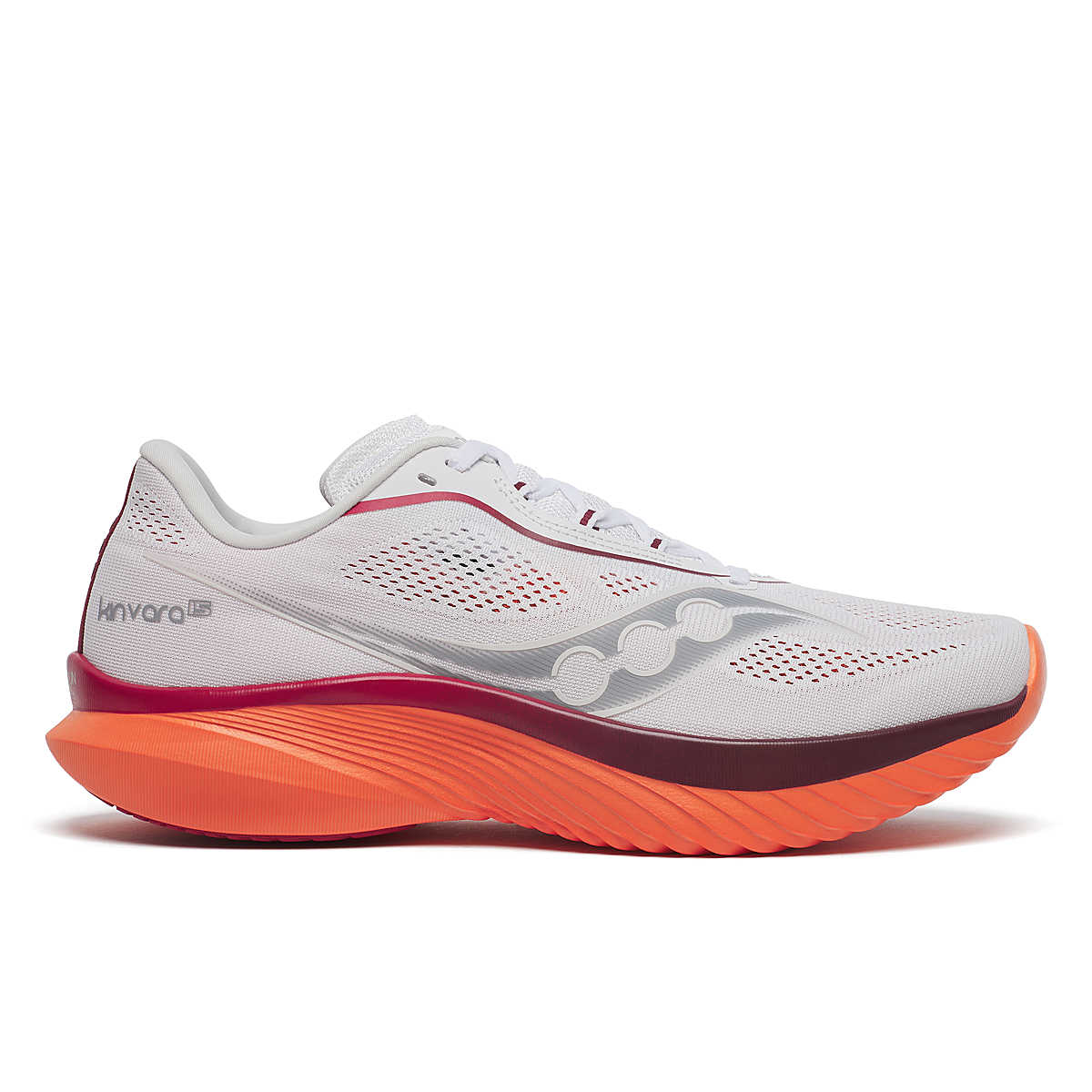 Men's Saucony Kinvara 15, White/Pepper, 7 D Medium