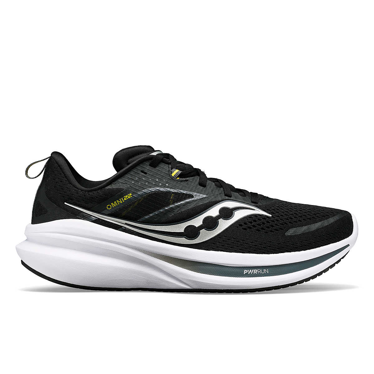 Men's Saucony Omni 22, Black/White, 12.5 2E Wide