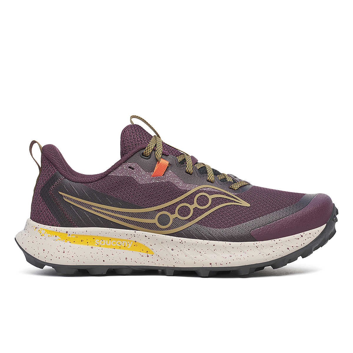 Men's Saucony Peregrine 15, Wine/Kodiak, 12 D Medium