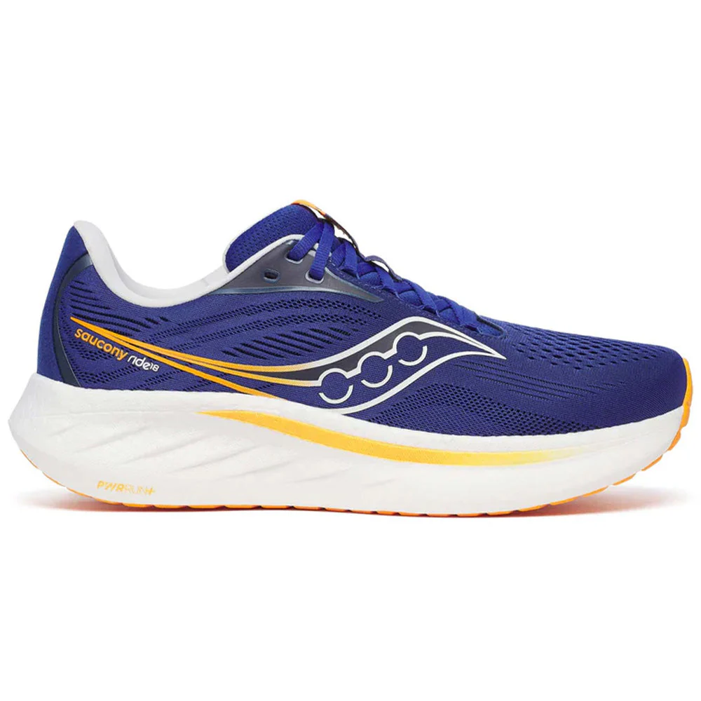 Men's Saucony Ride 18, Azurite/Peel, 10 D Medium