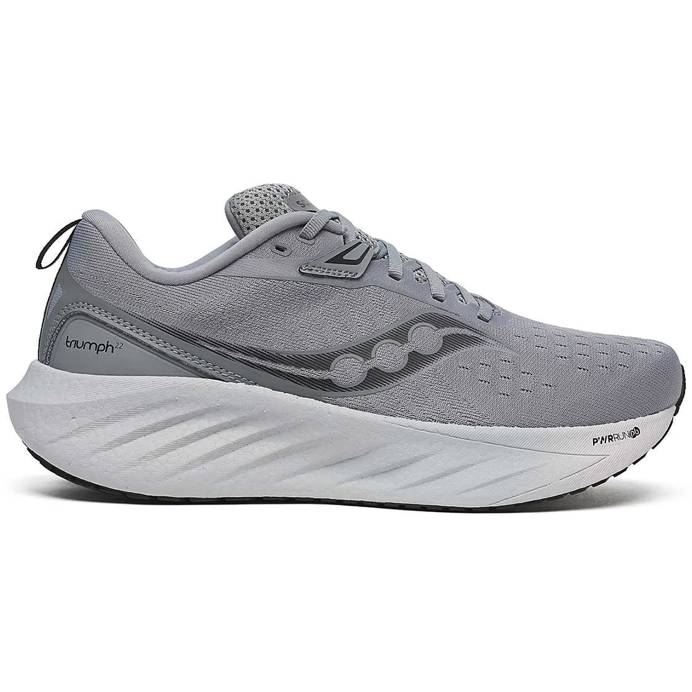 Men's Saucony Triumph 22, Flint/Black, 11.5 2E Wide
