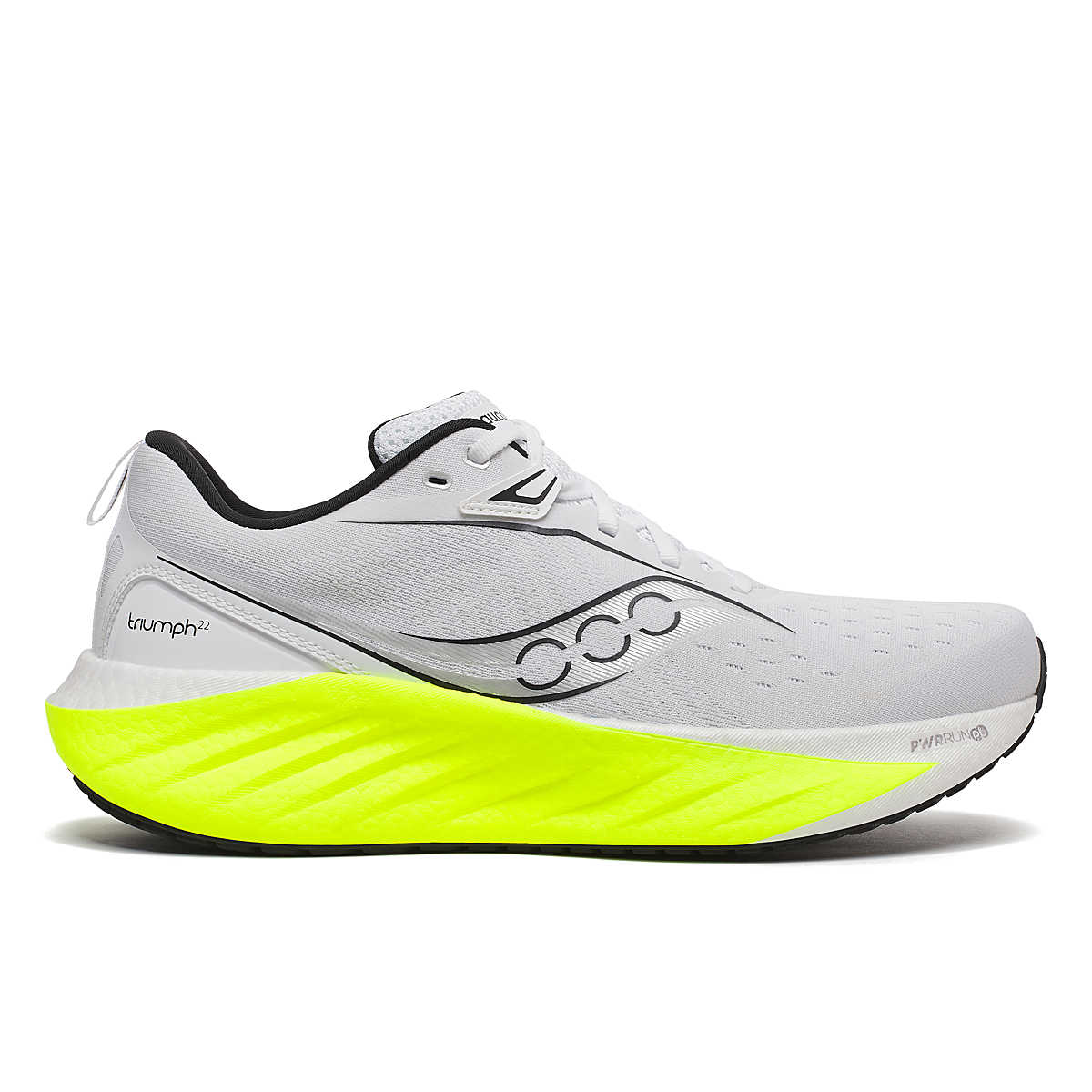 Men's Saucony Triumph 22, White/Olivine, 13 D Medium
