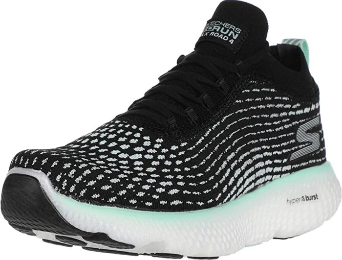 Men's Skechers Go Run MaxRoad 4, Black/Turquiose, 11.5 D Medium