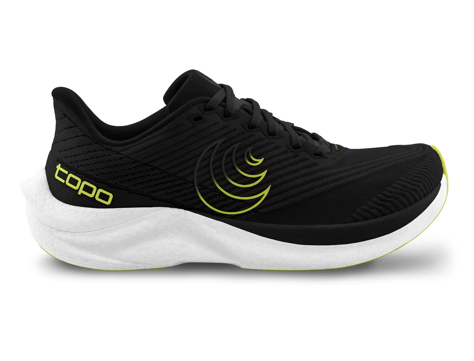 Men's Topo Athletic Cyclone 3, Black/Lime, 11 D Medium