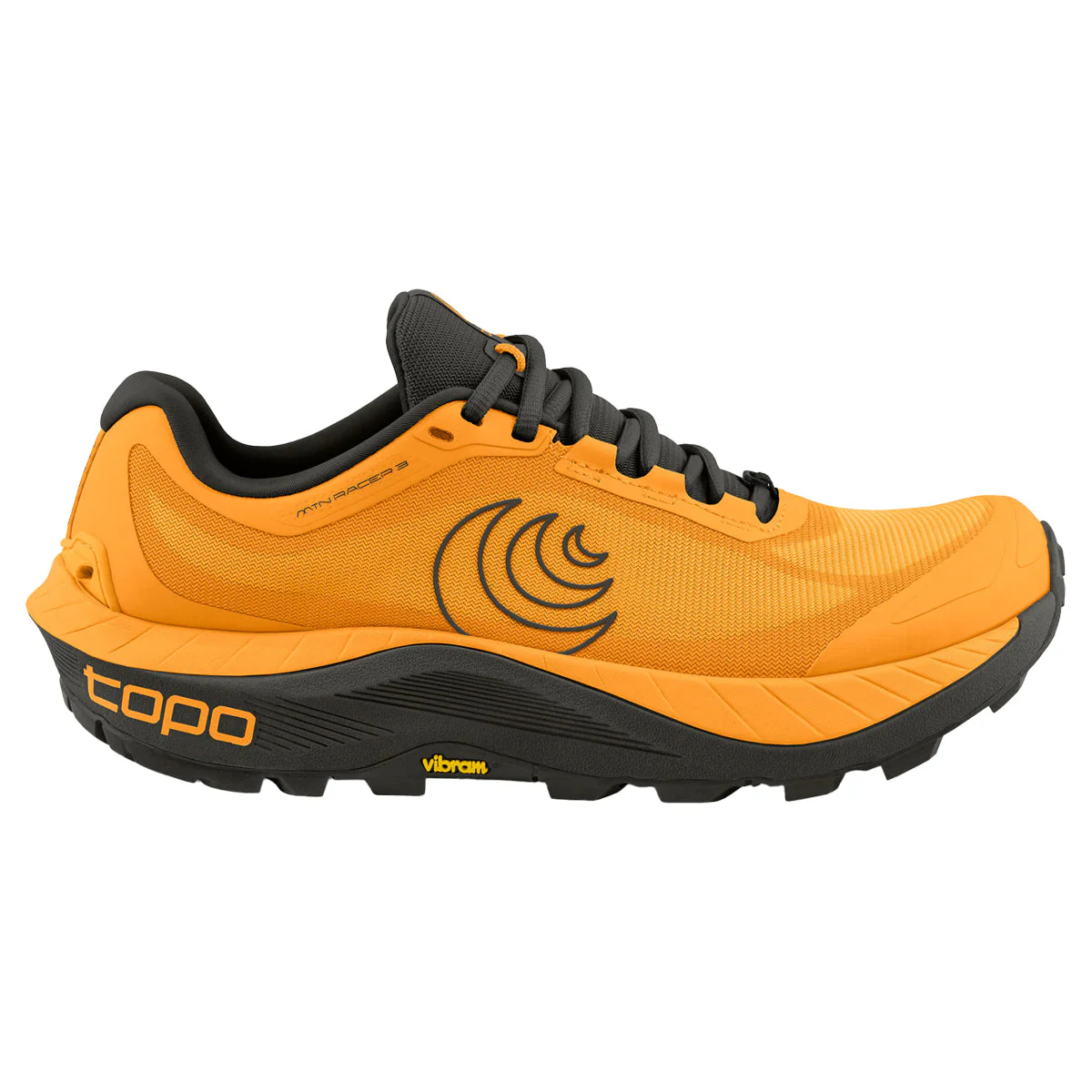 Men's Topo Athletic MTN Racer 3, Mango/Espresso, 10.5 D Medium