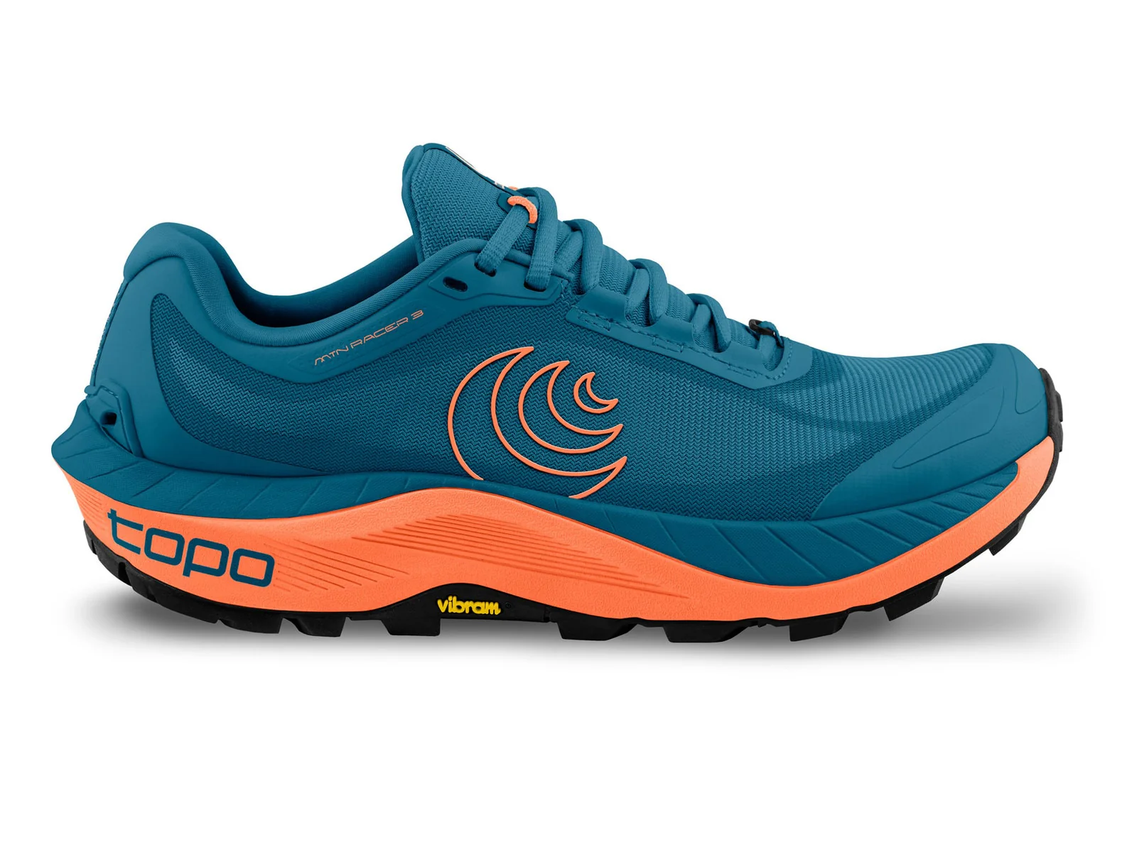 Men's Topo Athletic MTN Racer 3, Blue/Orange, 9 D Medium