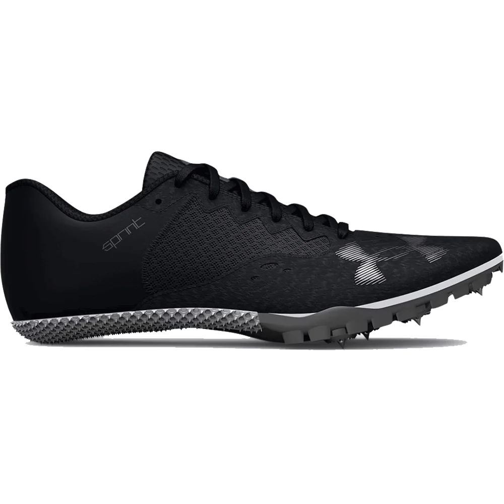Men's Under Armour Kick Sprint 4, Black/White, 8 D Medium