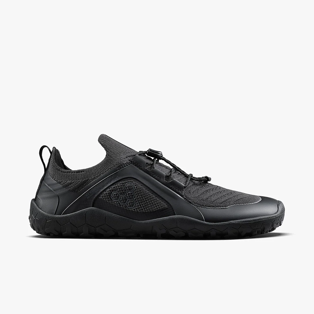 Men's Vivobarefoot Primus Trail Knit FG, Obsidian, 11 D Medium