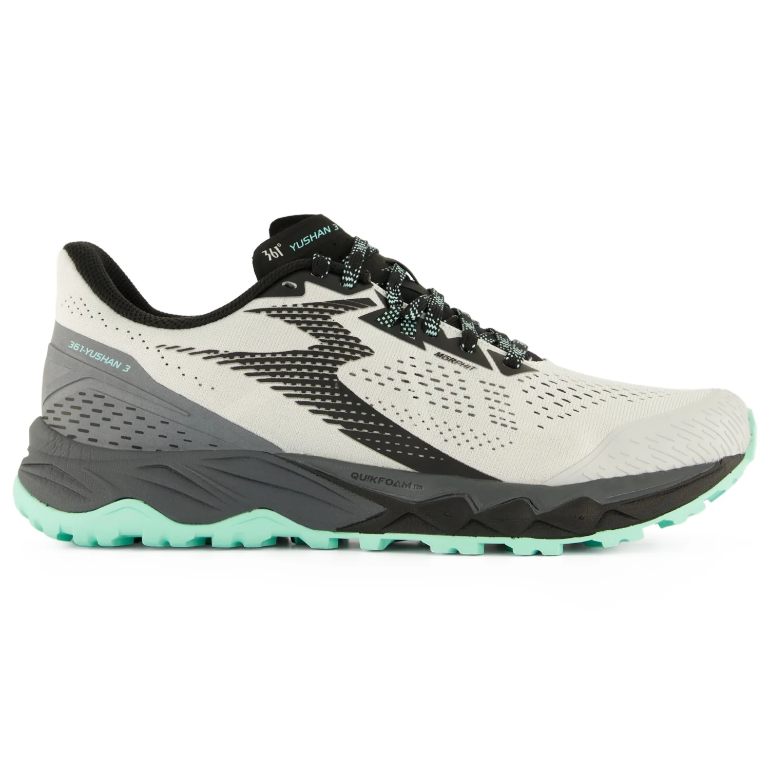 Women's 361 Degrees Yushan 3, Oyster Mushroom/Black, 10 B Medium