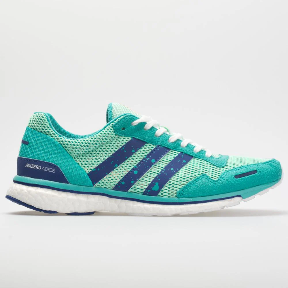 Women's Adidas Adizero Adios 3, Clear Mint/Mystery Ink/Hi-Res Aqua, 7 B Medium