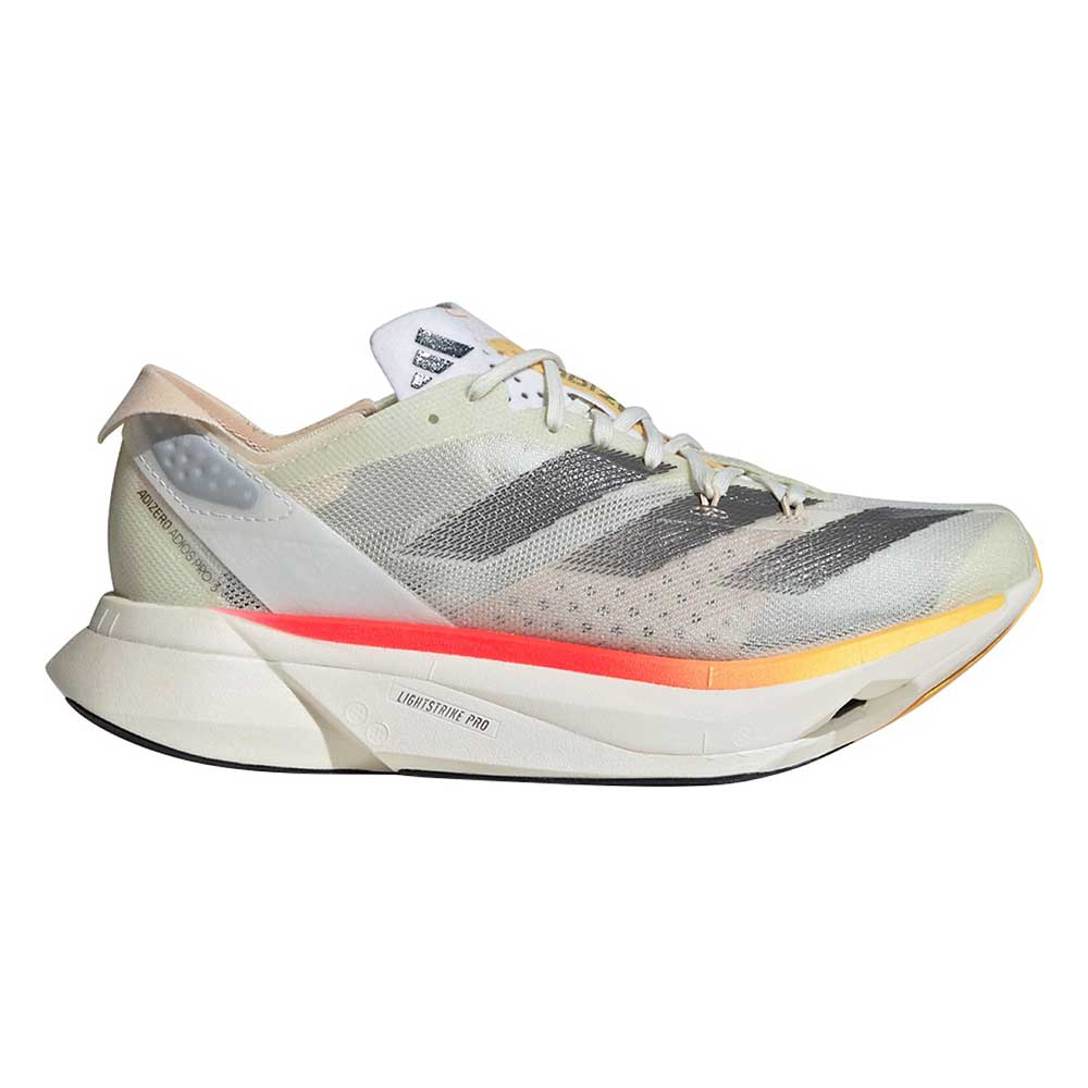 Women's Adidas Adizero Adios Pro 3, Ivory/Ironmt/Crysan, 7.5 B Medium