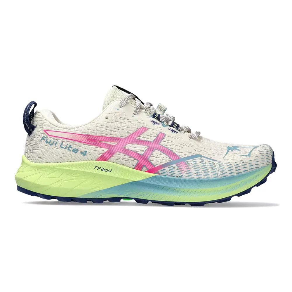 Women's Asics Fuji Lite 4, Birch/Hot Pink, 8 B Medium