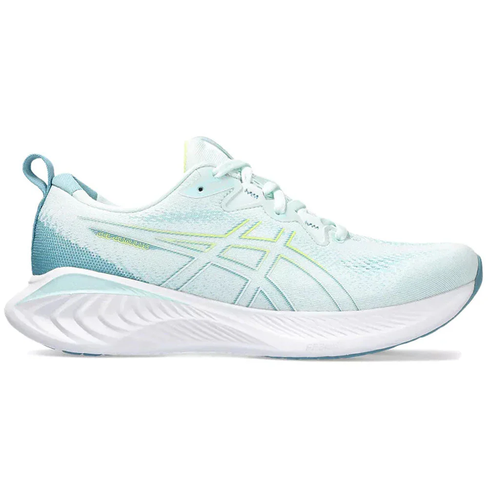 Women's Asics Gel-Cumulus 25, Soothing Sea/Glow Yellow, 6 B Medium