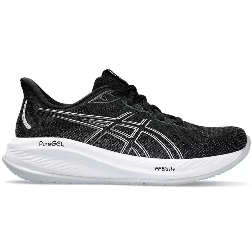 Women's Asics Gel-Cumulus 26, Black/Concrete, 5 B Medium