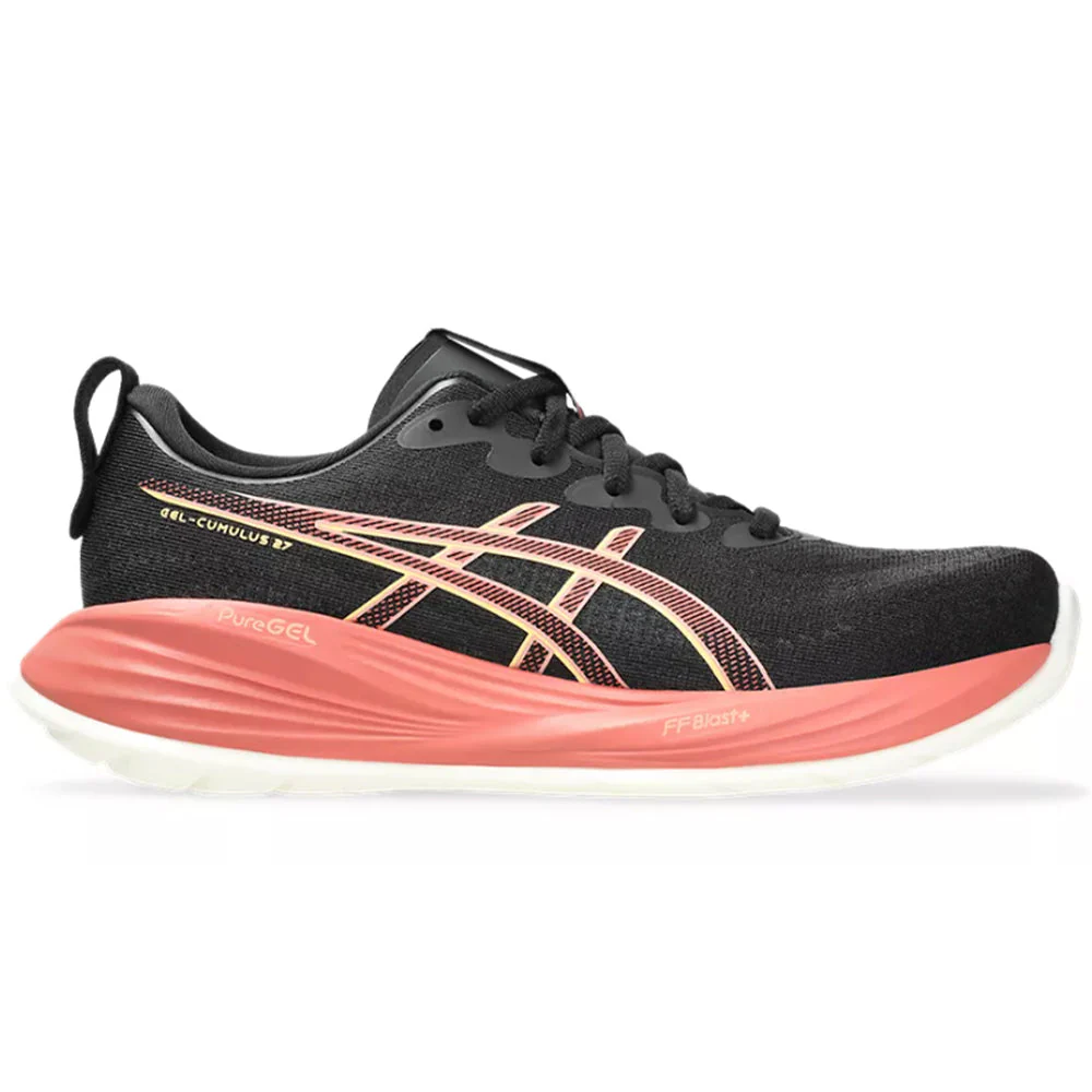 Women's Asics Gel-Cumulus 27, Black/Orange Glow, 11.5 B Medium