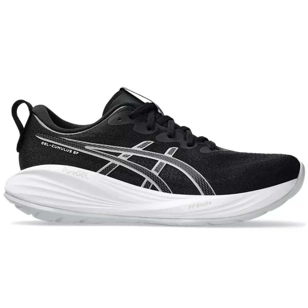 Women's Asics Gel-Cumulus 27, Black/Concrete, 7.5 D Wide