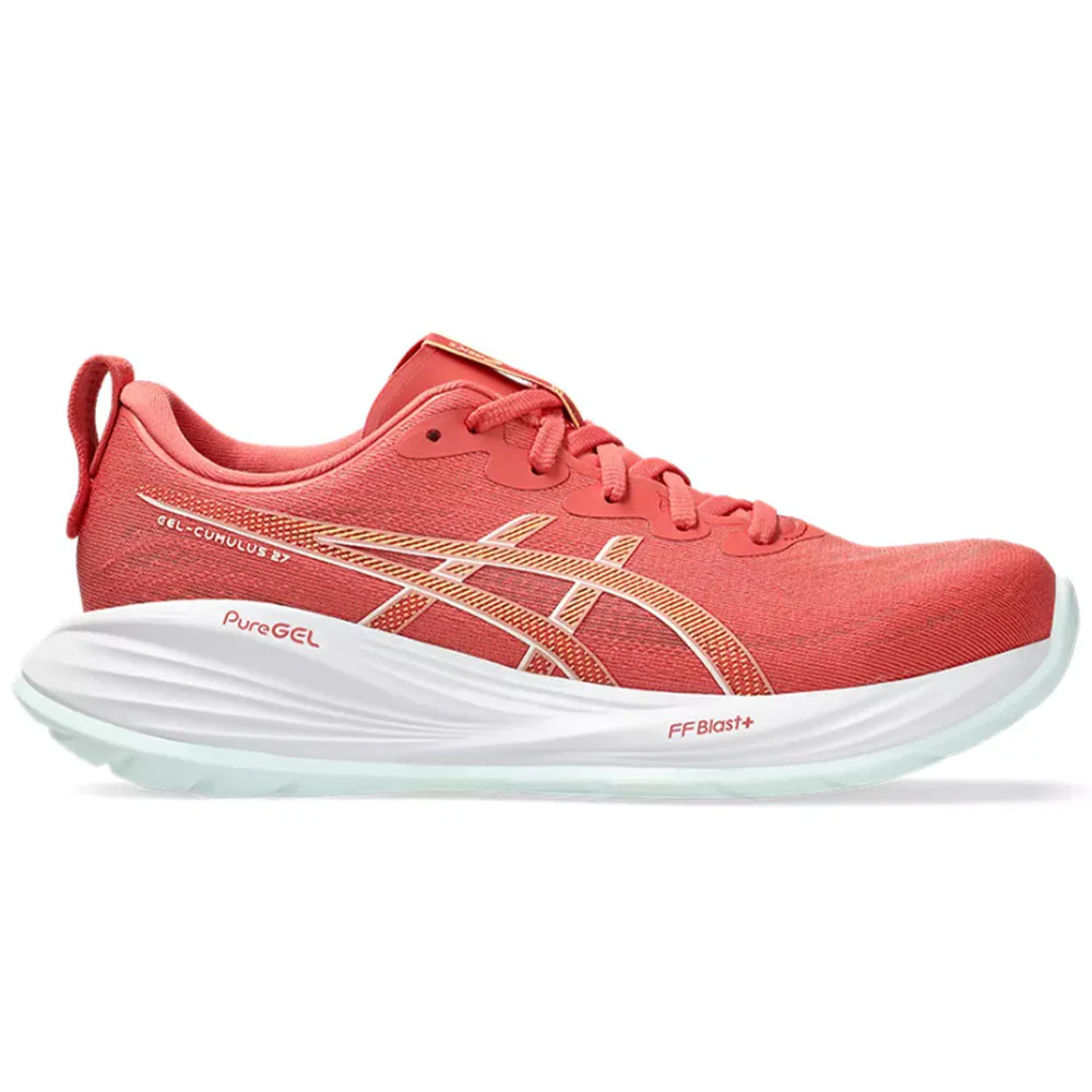 Women's Asics Gel-Cumulus 27, Dark Pink Clay/Cream, 6.5 B Medium