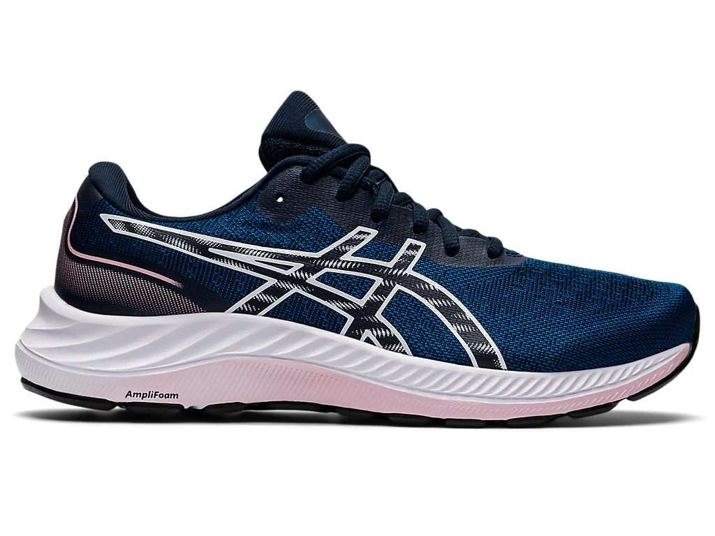 Women's Asics Gel-Excite 9, Mako Blue/White, 9 B Medium