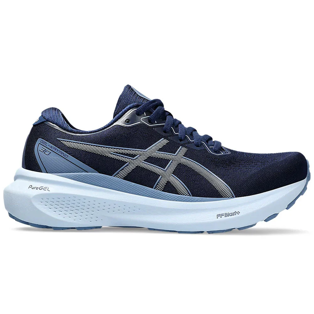Women's Asics Gel-Kayano 30, Blue Expanse/Light Navy, 9 D Wide