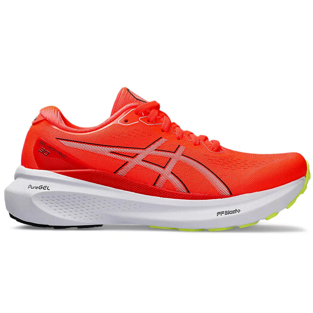 Women's Asics Gel-Kayano 30, Sunrise Red/Black, 7 B Medium