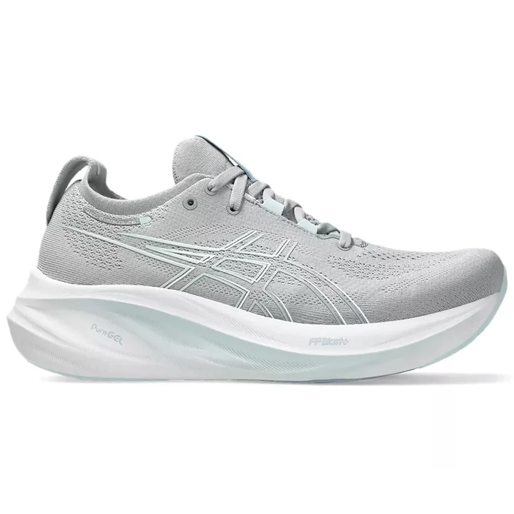 Women's Asics Gel-Nimbus 26, Piedmont Grey/Grey Blue, 12 B Medium