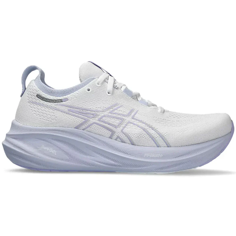 Women's Asics Gel-Nimbus 26, White/Fresh Air, 6 B Medium