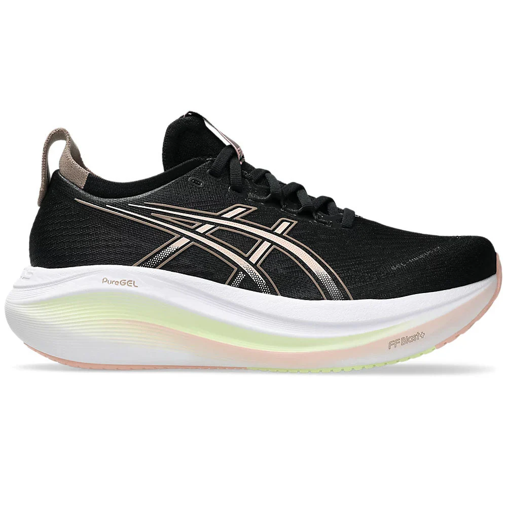 Women's Asics Gel-Nimbus 27, Black/Breeze, 6 B Medium