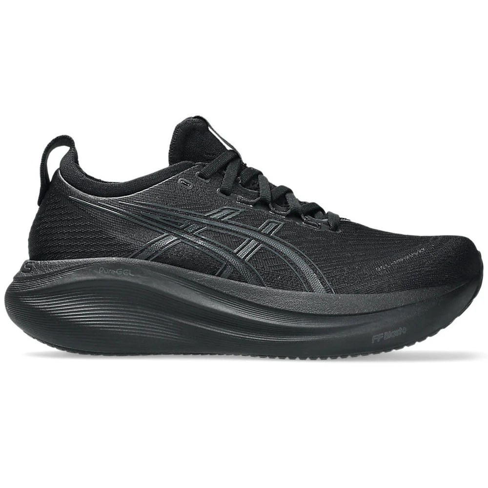 Women's Asics Gel-Nimbus 27, Black/Graphite Grey, 7 B Medium