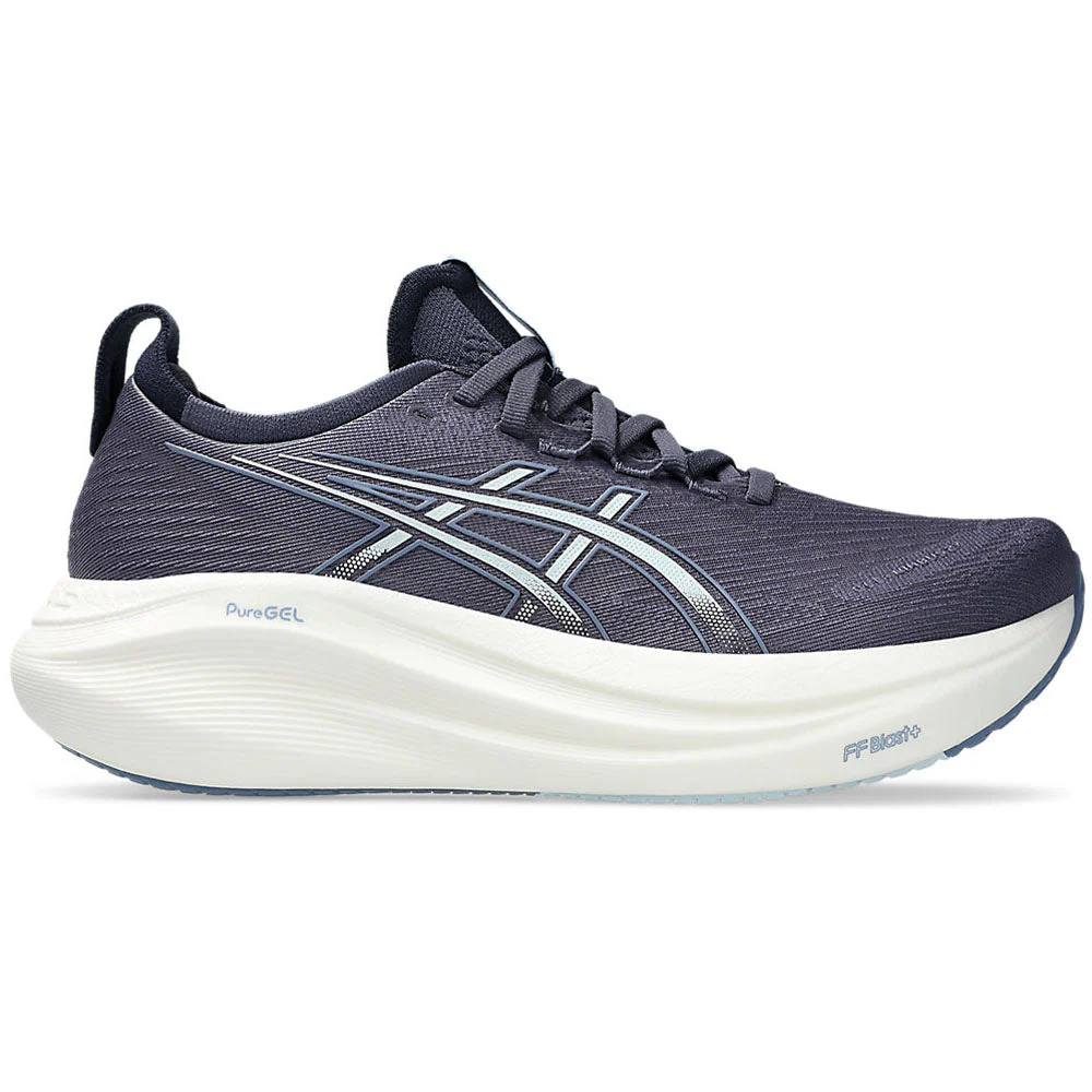 Women's Asics Gel-Nimbus 27, Indigo Fog/Cool Grey, 8 B Medium