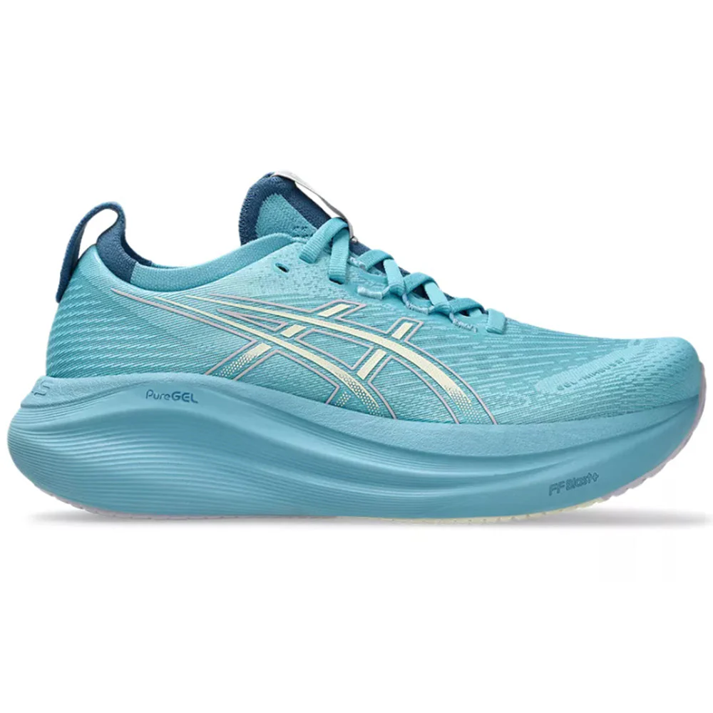 Women's Asics Gel-Nimbus 27, Stillwater/Cream, 8 B Medium