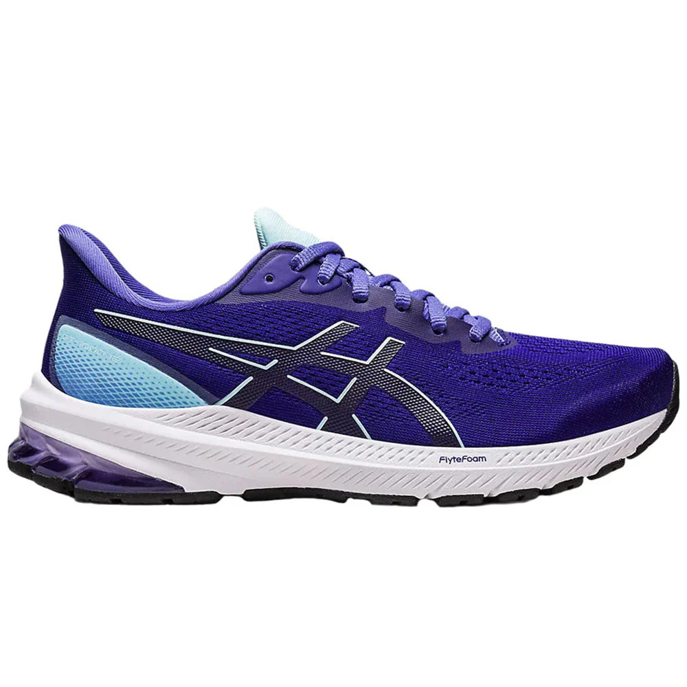 Women's Asics GT-1000 12, Eggplant/Aquamarine, 8.5 D Wide