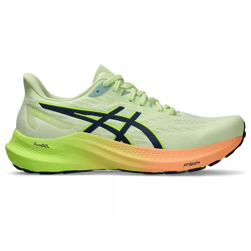 Women's Asics GT-2000 12, Cool Matcha/Blue Expanse, 6 B Medium