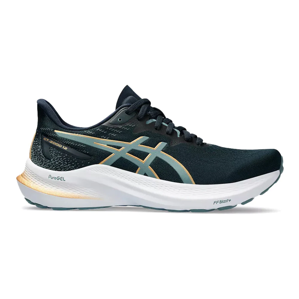 Women's Asics GT-2000 12, French Blue/Foggy Teal, 7 B Medium
