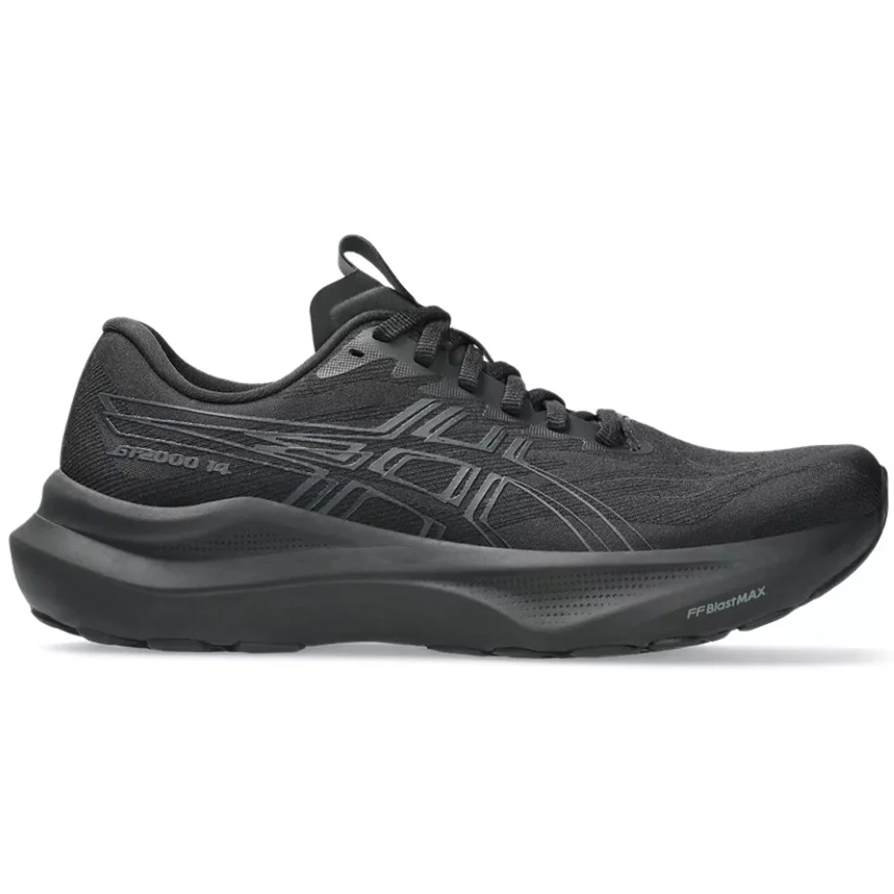 Women's Asics GT-2000 14, Black/Graphite Grey, 6.5 B Medium