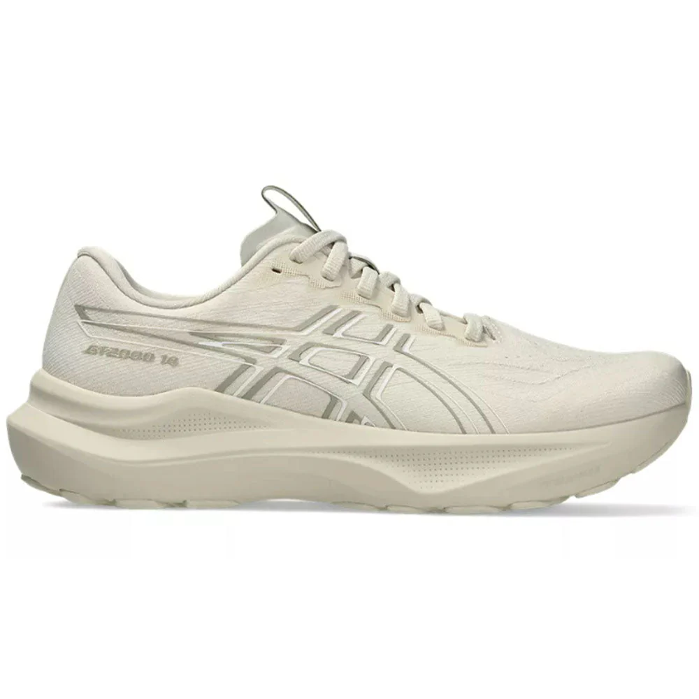 Women's Asics GT-2000 14, Oatmeal/White, 7.5 B Medium