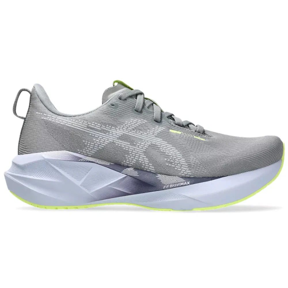 Women's Asics Novablast 5, Gravel/Blue Fade, 115 B Medium