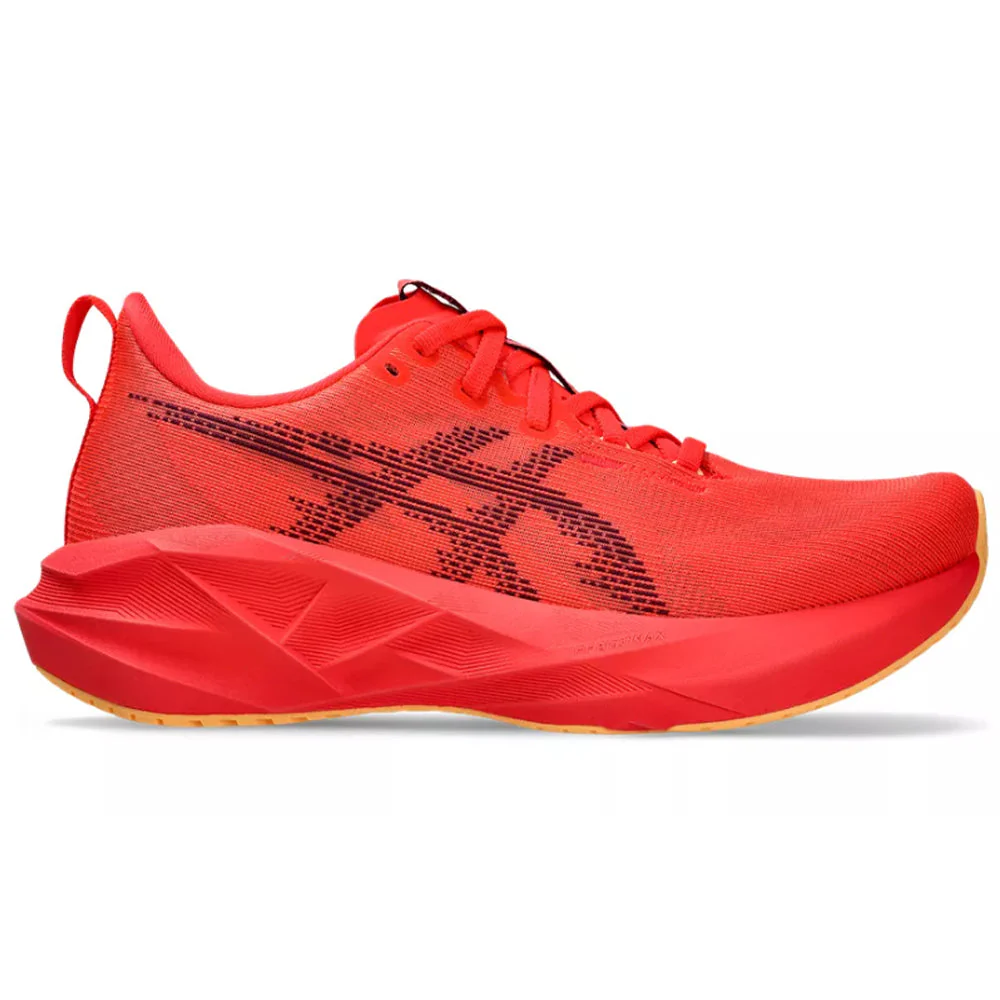 Women's Asics Novablast 5, Flash Red/Edo Purple, 7.5 B Medium