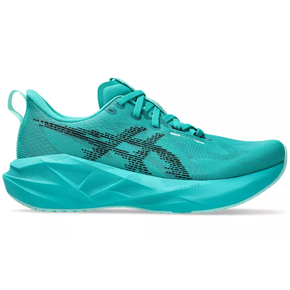 Women's Asics Novablast 5, Wave Teal/Black, 8 B Medium