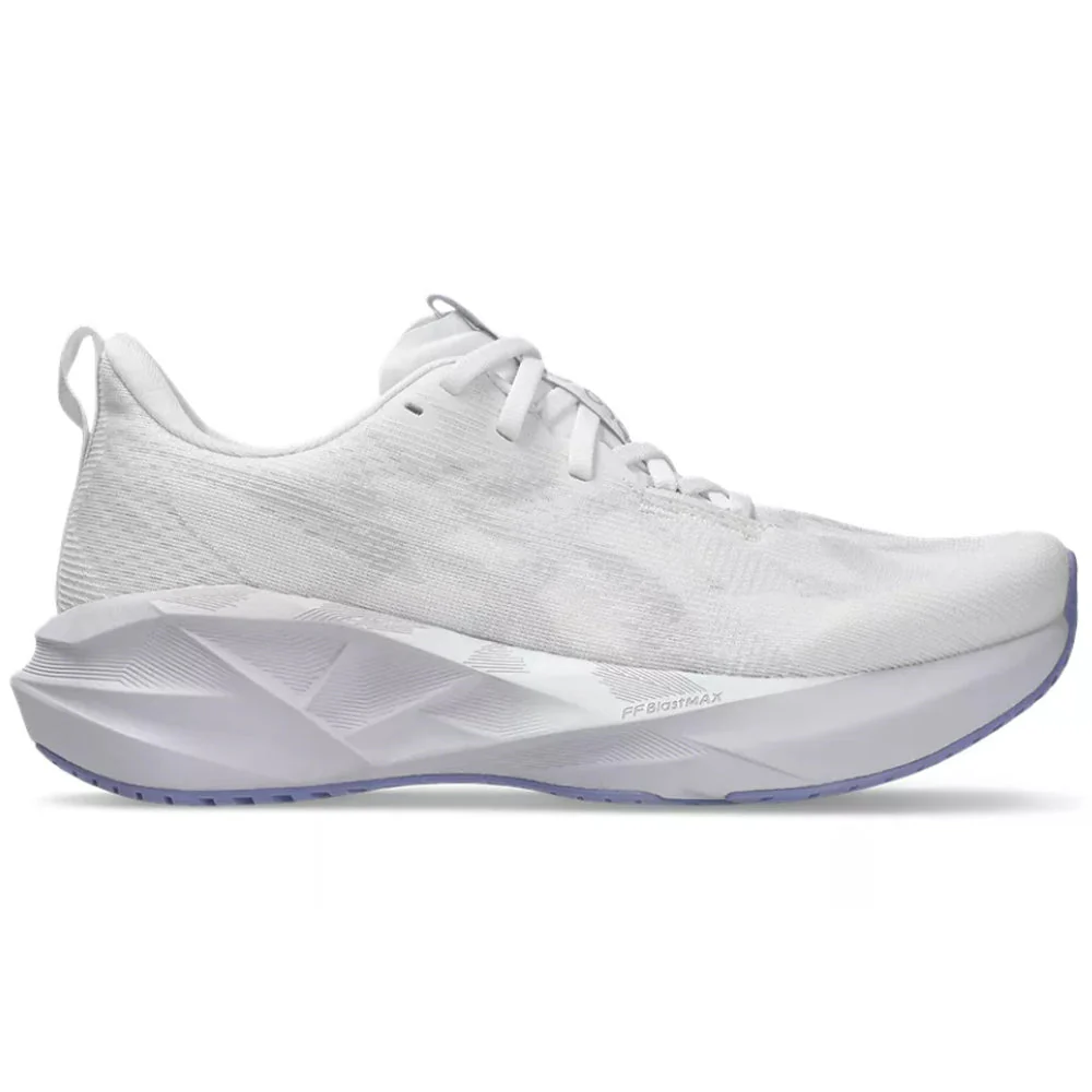 Women's Asics Novablast 5, White/Lilac Hint, 11 B Medium