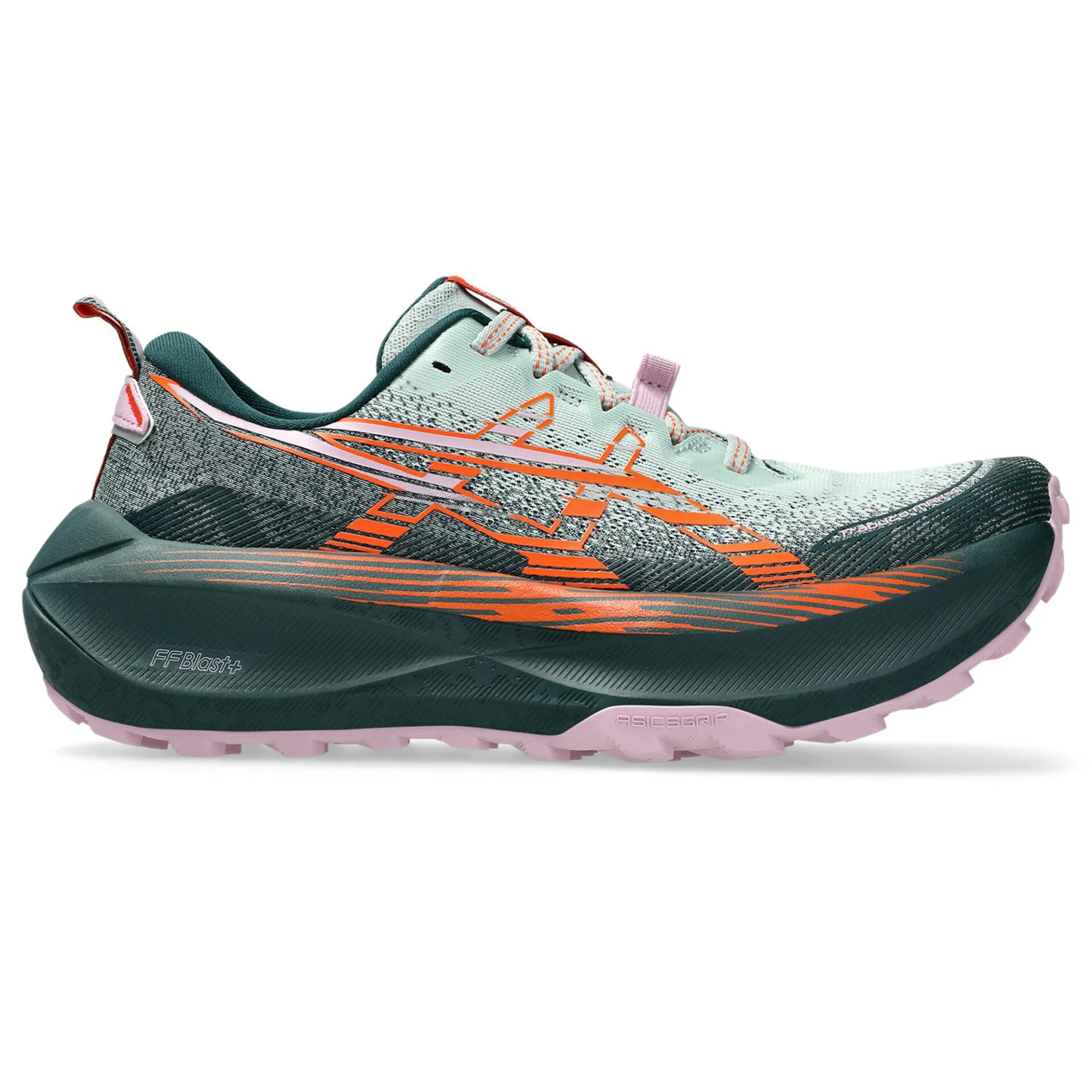 Women's Asics Trabuco Max 4, Cold Moss/Nova Orange, 7 B Medium