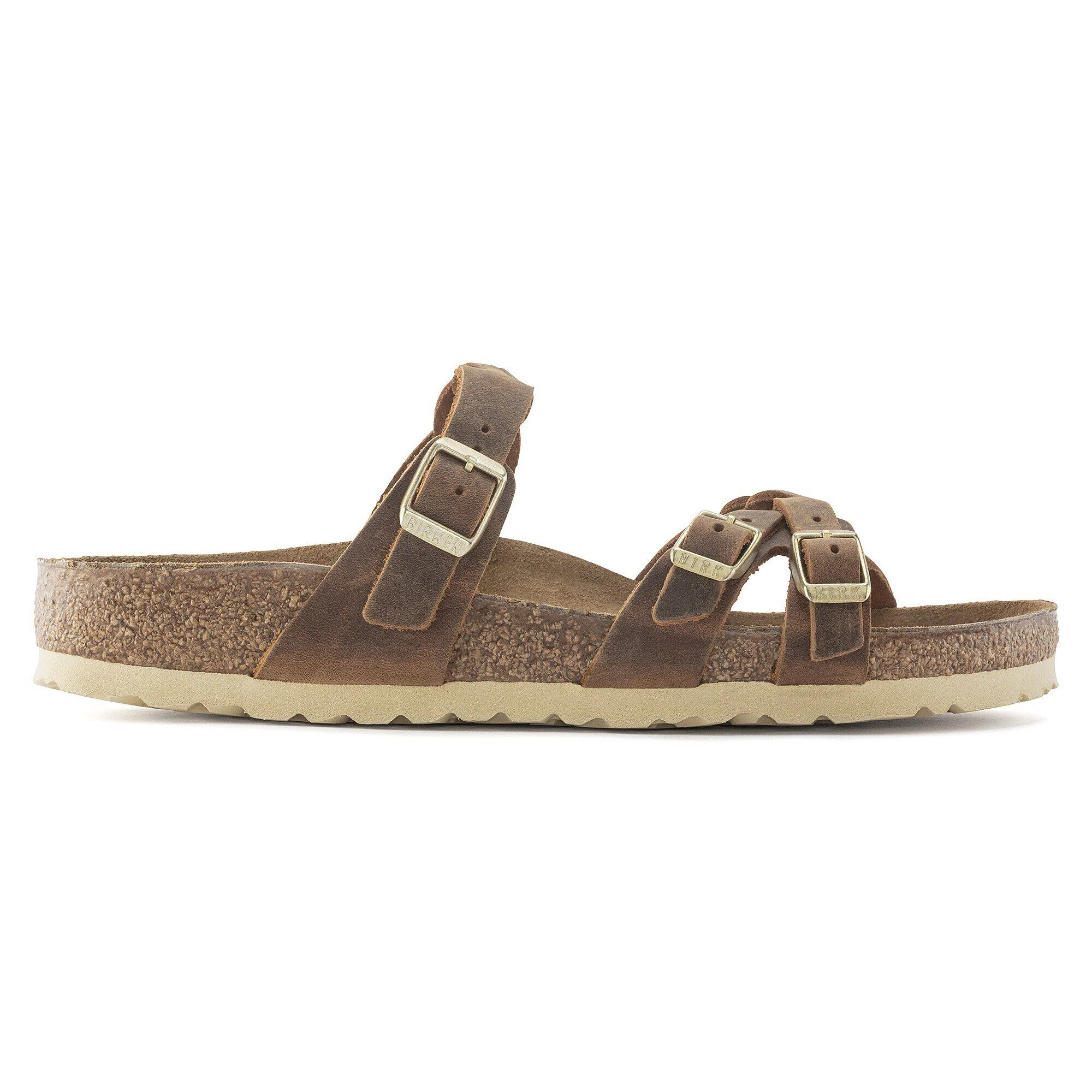 Women's Birkenstock Franca Braided, Cognac, 6 B Medium