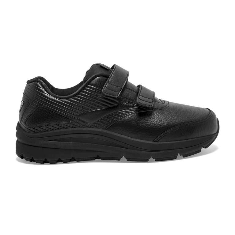 Women's Brooks Addiction Walker V-Strap 2, Black/Black, 6 D Wide